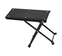Reposapiés de Guitarra Clásico Plegable Negro para Guitarristas | Hierro y Madera, Superficie Lisa, Apoyo Estable, para Acústica y Clásica en Clases o Escenario