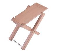 Reposapiés de madera dura para guitarra de KingPoint, con cuatro niveles de altura ajustables, madera natural