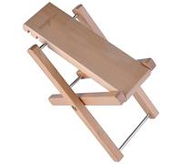 Reposapiés de madera dura para guitarra de KingPoint, con tres niveles de altura ajustables, madera natural