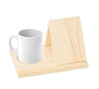 Reposapiés De Madera - Soporte De Libro De Mesa De Noche Con Portavasos, Librería De Esquina | Soporte De Lectura Para Dormitorio, Accesorio Práctico Para Mesita De Noche