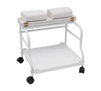 Reposapiés de Manicura Reposapiés Portátil Con Plataforma Plegable,Taburete Pedicura Con 4 Ruedas Universales,Pie de Manicura Multifuncional,para baños de pies, manicura de pies, masaje de pies,