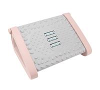 Reposapiés de Masaje Reposapiés Debajo del Escritorio Taburete Ergonómico para Pies con 6 Posiciones de Altura con Textura de Masaje y Rodillo para Oficina (PINK)