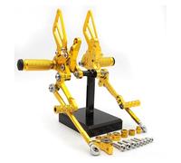 Reposapiés de moto Estriberas Traseras Ajustables CNC Para Motocicleta Ducati 749 999. Compatible Con Ducati 749 999. Juego Pedales(Gold)