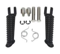 Reposapiés de moto Reposapiés delantero/trasero compatible con Yamaha R1, R6, FZ6, XJ6, FZ8 y FZ1 Reposapiés plegables para(Black Front)