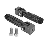 Reposapiés de motocicleta plegables antideslizantes de aleación de aluminio pedal universal para bicicletas ATV UTV Go Kart con pernos de montaje M8 de repuesto para 2 piezas (Negra)