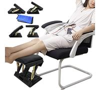 Reposapiés de oficina ajustable con 4 niveles de altura, reposapiés debajo del escritorio con superficie de masaje, carga máxima de 120 libras (negro)