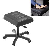 Reposapiés de oficina for debajo del escritorio con ruedas, rotación de 360°, altura ajustable, silla de juego, taburete de pie de piel sintética, soporte for pies debajo del escritorio, reposapiés co