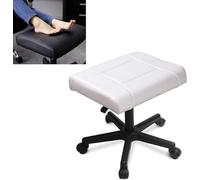 Reposapiés de oficina for debajo del escritorio con ruedas, rotación de 360°, altura ajustable, silla de juego, taburete de pie de piel sintética, soporte for pies debajo del escritorio, reposapiés co