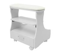 Reposapiés de pedicura, manicura pies calma con ruedas, capacidad de carga 20 kg PVC casa belleza reposapiés pedicura reposapiés para salón de casa 52 x 41 x 55 cm