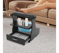 Reposapiés de pedicura, reposapiés de manicura con ruedas, soporte para reposapiés para pedicura para uso sencillo en el salón de belleza, reposapiés de pedicura con ruedas para manicura en el hogar
