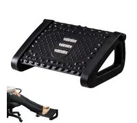 Reposapiés de polipropileno inclinado para debajo del escritorio, 43 x 20 x 32 cm, con textura de masaje y rodillo, 6 alturas diferentes de altura de escritorio, reposapiés debajo del escritorio