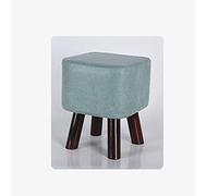 Reposapiés de tela con tecnología otomana con funda extraíble, taburete bajo para cambiar zapatos, 4 patas de madera resistentes, acento elegante para uso doméstico y de oficina