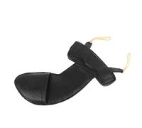 Reposapiés de violín, protección de soporte de muñeca para violín ajustable negro impermeable piel de oveja cómoda para el rendimiento (1/2 a 1/4)