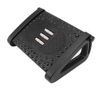Reposapiés Debajo del Escritorio, 6 Alturas Ajustables Reposapiés Ergonómico con Textura de Masaje y Rodillo, Reposapiés de Oficina | Reposapiés Debajo del Escritorio (Black)