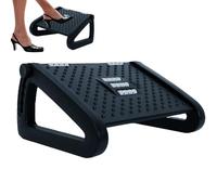 Reposapiés debajo del escritorio, taburete bajo el escritorio, reposapiés ajustable a 6 alturas con rodillo de masaje, reposapiés ergonómico, alivia la fatiga de las piernas