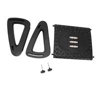 Reposapiés debajo del escritorio Taburete ergonómico ajustable en altura 6 con textura de masaje y rodillo para oficina (Black)