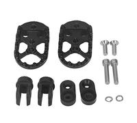 Reposapiés delantero de motocicleta clavijas de pie ajustables soporte de pedal antideslizante para F900R F900XR 2020 2022 CNC aluminio acero inoxidable 2 piezas (Negra)