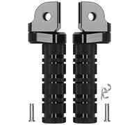 Reposapiés delanteros de motocicleta Reposapiés de aluminio CNC Actualización de alto rendimiento para MT03 MT07 MT09 MT10 MT25 FZ07 FZ09 FZ10 XJR1200 XJR1300 (Un (negro))