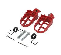 Reposapiés delanteros para piloto Ajuste motocicleta para Suzuki, pedales universales reposapiés, estriberas aluminio moto Estriberas(RED)