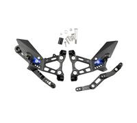 Reposapiés delanteros para piloto Ajuste para BMW S1000RR 2019-2025 Pedal motocicleta estribos traseros ajustables palanca cambios Kit freno Estriberas(Model B Blue)