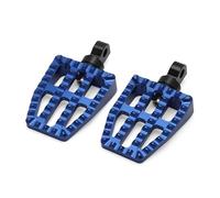 Reposapiés delanteros para piloto Ajuste Pedal de clavijas de pie motocicleta anchas universales para Harley Estriberas(Blue A)