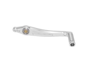 Reposapiés delanteros para piloto Para estriberas motocicleta CNC Pedal cambio palanca cambio o freno Para rodamientos dobles ajustables y kit clavijas para los dedos Pedales soporte CNC(Right - Silver)