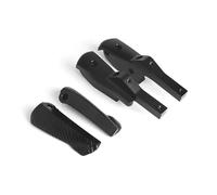 Reposapiés delanteros para piloto Para GTS GTV 300 250 GT 125 200 Accesorios para estriberas traseras Reposapiés para pasajeros motocicletas Pedales soporte CNC(Black - Set)