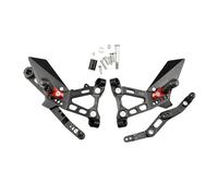 Reposapiés delanteros para piloto Para S1000RR 2019-2025 Kit freno palanca cambio estriberas ajustables Pedal motocicleta Pedales soporte CNC(Model A Red)