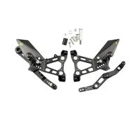 Reposapiés delanteros para piloto Para S1000RR 2019-2025 Kit freno palanca cambio estriberas ajustables Pedal motocicleta Pedales soporte CNC(Carbon A Black)