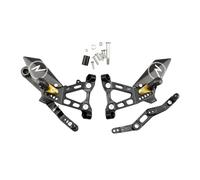 Reposapiés delanteros para piloto Para S1000RR 2019-2025 Kit freno palanca cambio estriberas ajustables Pedal motocicleta Pedales soporte CNC(Carbon B Golden)