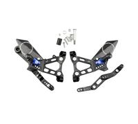 Reposapiés delanteros para piloto Para S1000RR 2019-2025 Kit freno palanca cambio estriberas ajustables Pedal motocicleta Pedales soporte CNC(Carbon B Blue)