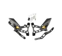Reposapiés delanteros para piloto Para S1000RR 2019-2025 Kit freno palanca cambio estriberas ajustables Pedal motocicleta Pedales soporte CNC(Carbon A Golden)