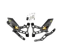 Reposapiés delanteros para piloto Para S1000RR 2019-2025 Kit freno palanca cambio estriberas ajustables Pedal motocicleta Pedales soporte CNC(Model B Golden)