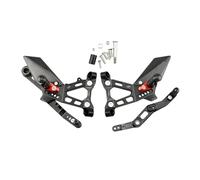 Reposapiés delanteros para piloto Para S1000RR 2019-2025 Kit freno palanca cambio estriberas ajustables Pedal motocicleta Pedales soporte CNC(Carbon A Red)