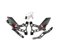 Reposapiés delanteros para piloto Para S1000RR 2019-2025 Kit freno palanca cambio estriberas ajustables Pedal motocicleta Pedales soporte CNC(Model B Red)