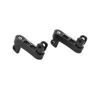 Reposapiés delanteros para piloto Para Sportster Dyna Softail gira 360° Soporte abrazadera kit montaje estriberas pasajero ajustables Pedales soporte CNC(Black)