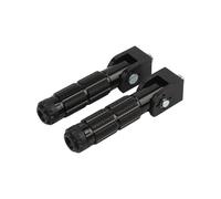 Reposapiés delanteros para piloto Reposapiés plegables de aluminio, 1 par, estriberas para motocicleta modificada Estriberas(Black)