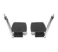 Reposapiés Elevadores para Silla de Ruedas, Repuesto Negro | ABS y Metal, Diseño Plegable Pareja, para Movilidad Interior y Viaje, Soporte Estable