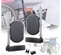 Reposapiés elevadores universales para silla de ruedas con placas compuestas, ángulo ajustable de 90°-180°, acolchado para mayor comodidad, soporta hasta 100 kg, ideal para usuarios con discapacidad y