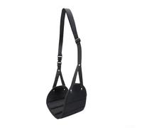 Reposapiés ergonómico ajustable para avión y oficina, soporte portátil para piernas con ajustes de altura, reposapiés compacto debajo del escritorio para comodidad de viaje, color negro