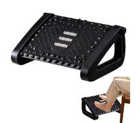 Reposapiés ergonómico bajo el escritorio | Taburete de apoyo para piernas | Ajustable bajo el pie de escritorio con 6 ajustes de altura | Diseño inclinado con textura de masaje y rodillo