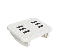 Reposapiés ergonómico debajo del escritorio con rodillo de masaje, taburete de altura ajustable para oficina y hogar, mejora la postura, alivia la presión y evita el cruce de piernas, diseño