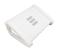 Reposapiés ergonómico para debajo del escritorio, 6 alturas, modificable, con textura de masaje y rodillo para oficina (blanco)