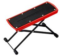 Reposapiés ergonómico para tocar guitarra, estructura de acero de 6 alturas, almohadillas de goma antipuntas, diseño compacto portátil, base de goma, taburete para guitarra