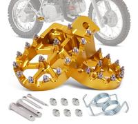 Reposapiés Estriberas CNC para motocicleta CRF XR 50 70 110 150cc Rieju MRT 50 Pit Bike Stomp Demon X WPB Orion M2R Lucky MX Thumpstar Piranha Coolsterand Tao Tao KAYO (Dorado)