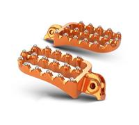 Reposapiés Forjados Motocicleta, Pedales Pie Reposapiés Planos Aluminio CNC para 390 para Adventure 390 para ADV 2020 2021 2022 2023 Reposapiés Delanteros(Naranja)