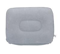 Reposapiés inflable de viaje, almohada suave para viajes, cojín relajante con bomba de aire (todo gris)