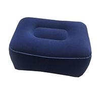 Reposapiés inflable para debajo del escritorio, cómodo reposapiés curva, suave y plegable para avión de viaje a casa (azul)