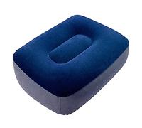Reposapiés inflable para reposapiés debajo del escritorio, cómodo reposapiés curva, suave y plegable para avión de viaje a casa (gris azul)