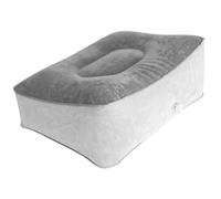 Reposapiés inflable portátil for viaje, almohada reposapiés, cojín de aire, descanso ajustable plegable, avión, tren, cama for niños, coche y autobús(Gray)